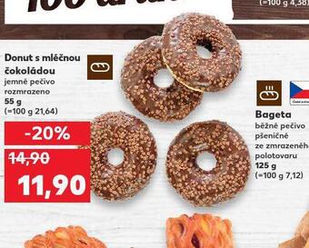 Kaufland Donut s mléčnou čokoládou nabídka