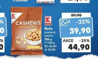 Kaufland Kešu pražené, solené nabídka
