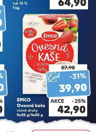 Kaufland Emco ovesná kaše nabídka