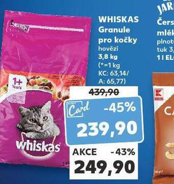Kaufland Whiskas granule pro kočky nabídka