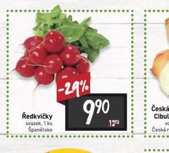 Billa Ředkvičky nabídka