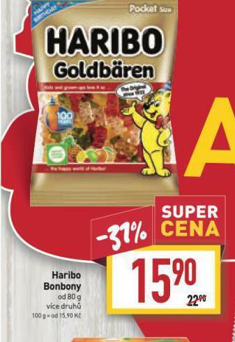 Billa Haribo bonbony nabídka
