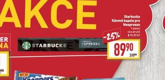 Billa Starbucks kávové kapsle pro nespresso nabídka