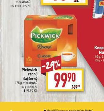 Billa Pickwick čaj nabídka