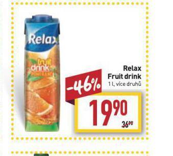 Billa Relax fruit drink nabídka