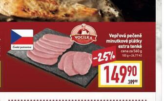 Billa Vepřová pečeně minutkové plátky extra tenké nabídka