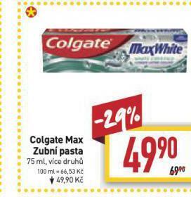 Billa Colgate max zubní pasta nabídka
