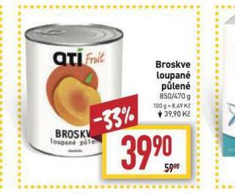 Billa Broskve loupané půlené nabídka