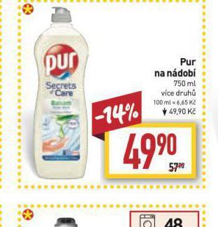 Billa Pur na nádobí nabídka