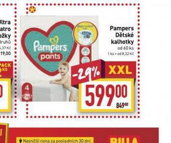 Billa Pampers dětské plenky nabídka