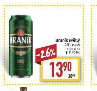 Billa Pivo braník nabídka