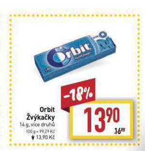 Billa Orbit žvýkačky nabídka