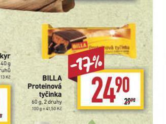 Billa Billa proteinová tyčinka nabídka