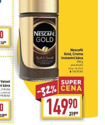 Billa Nescafé gold, crema instantní káva nabídka
