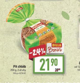 Billa Fit chléb nabídka