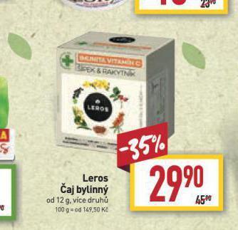 Billa Leros čaj bylinný nabídka