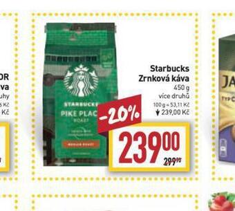 Billa Starbucks zrnková káva nabídka