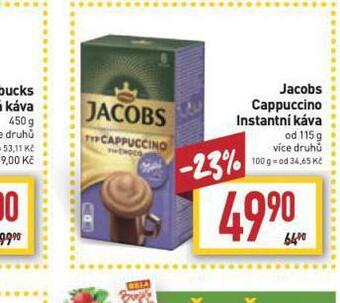Billa Jacobs cappuccino instantní káva nabídka
