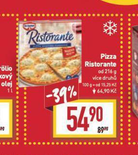 Billa Pizza ristorante nabídka