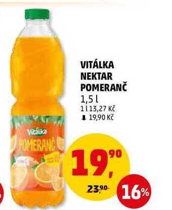 Penny Market Vitálka nektar pomeranč, 1,5 l nabídka
