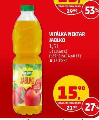 Penny Market Vitálka nektar jablko, 1,5 l nabídka
