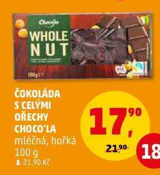Penny Market Čokoláda s celými ořechy choco'la, 100 g nabídka