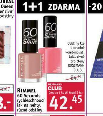 Rossmann Rimmel lak na nehty nabídka