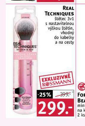 Rossmann Real techniques štětec 3v1 nabídka