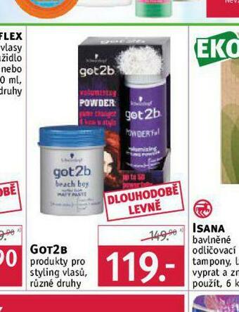 Rossmann Got2b produkty na styling vlasů nabídka