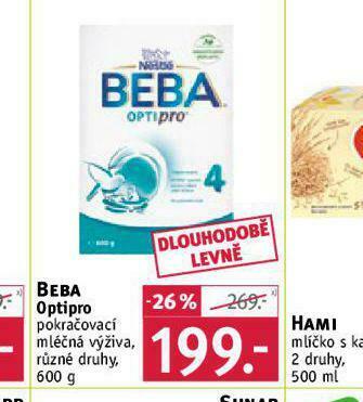 Rossmann Beba optipro pokračovací kojenecká výživa nabídka