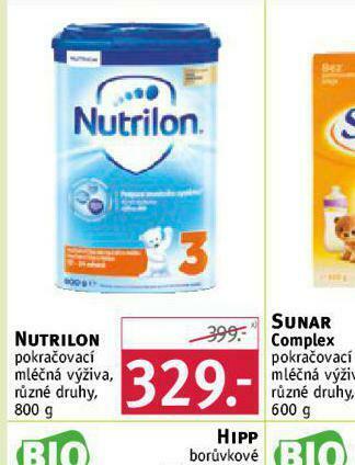 Rossmann Nutrilon pokračovací mléčná výživa nabídka