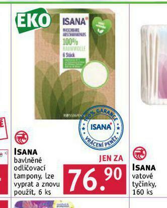 Rossmann Isana bavlněné odličovací tampony nabídka