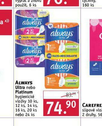 Rossmann Always hygienické vložky nabídka