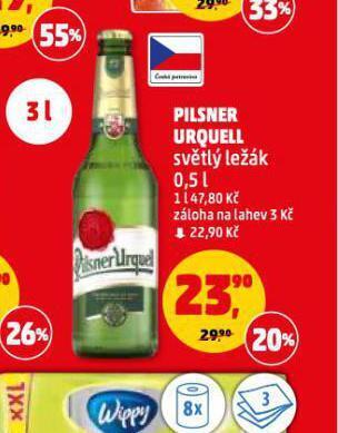 Penny Market Pivo pilsner urquell nabídka