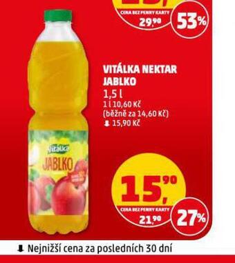 Penny Market Vitálka nektar jablko nabídka