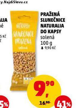 Penny Market Pražená slunečnice naturalia do kapsy nabídka