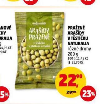 Penny Market Pražené arašídy v těstíčku naturalia nabídka