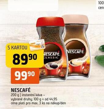Terno Nescafé instantní káva nabídka