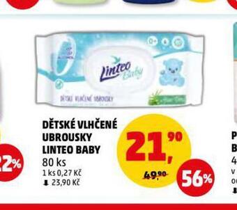 Penny Market Linteo baby dětské vlhčené ubrousky nabídka