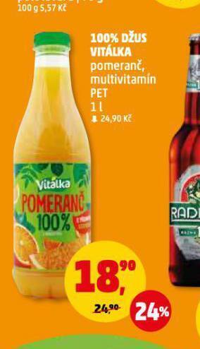 Penny Market 100% džus vitálka nabídka