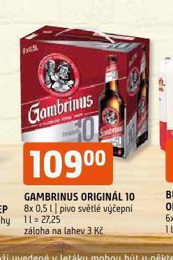 Terno Pivo gambrinus originál nabídka