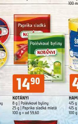 Terno Kotányi paprika sladká mletá nabídka