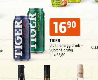 Terno Tiger energy drink nabídka