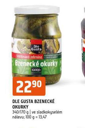 Terno Dle gusta bzenecké okurky nabídka