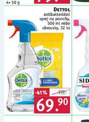 Rossmann Dettol antibakteriální sprej na povrchy nabídka