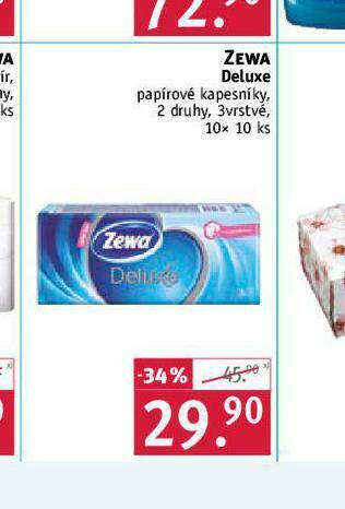 Rossmann Zewa delue papírové kapesníky nabídka