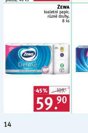 Rossmann Zewa deluxe toaletní papír nabídka