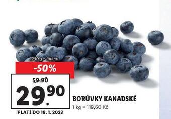 Lidl Borůvky kanadské nabídka