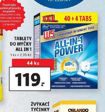 Lidl Tablety do myčky all in 1 nabídka