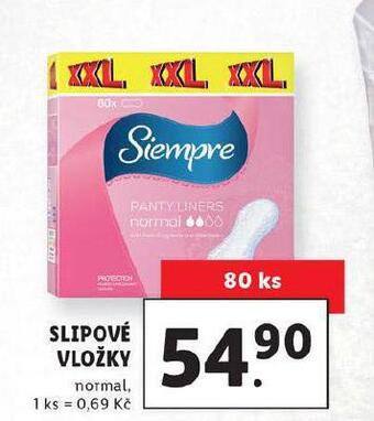Lidl Slipové vložky nabídka